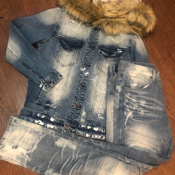 Smoke rise men denim 2 piece - Picture 6 of 6